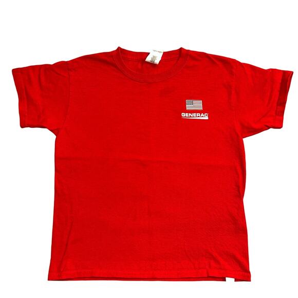 Generac Unisex Childrens T Shirt Top Short Sleeve Red Small - Picture 1 of 8
